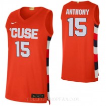 Carmelo Anthony Syracuse Orange #15 Authentic College Basketball Womens Jersey Orange
