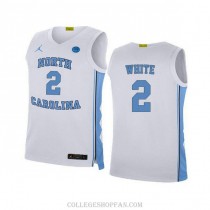 Mens Coby White North Carolina Tar Heels #2 Limited White College Basketball Unc Jersey