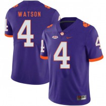 Mens Deshaun Watson Clemson Tigers #4 Authentic Purple Colleage Football Jersey 102