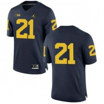 Mens Desmond Howard Michigan Wolverines #21 Limited Navy College Football Jersey No Name 102