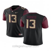 Mens Florida State Seminoles #13 Jordan Travis Game Black College Football Jersey