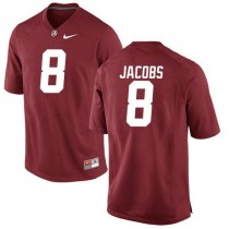Mens Josh Jacobs Alabama Crimson Tide #8 Authentic Red Colleage Football Jersey 102