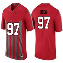 Womens Joey Bosa Ohio State Buckeyes #97 Throwback Authentic Red College Football Jersey 102