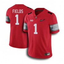 Youth Justin Fields Ohio State Buckeyes #1 Champions Limited Red College Football Jersey 102
