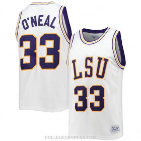 Mens Shaquille Oneal Lsu Tigers #33 Limited White College Basketball Jersey