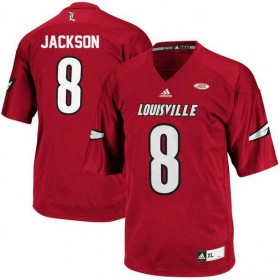 Womens Lamar Jackson Louisville Cardinals #8 Authentic Red College Football Jersey 102